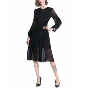 GYALWANA Elegant Dress Black Long Sleeve Classy 6
